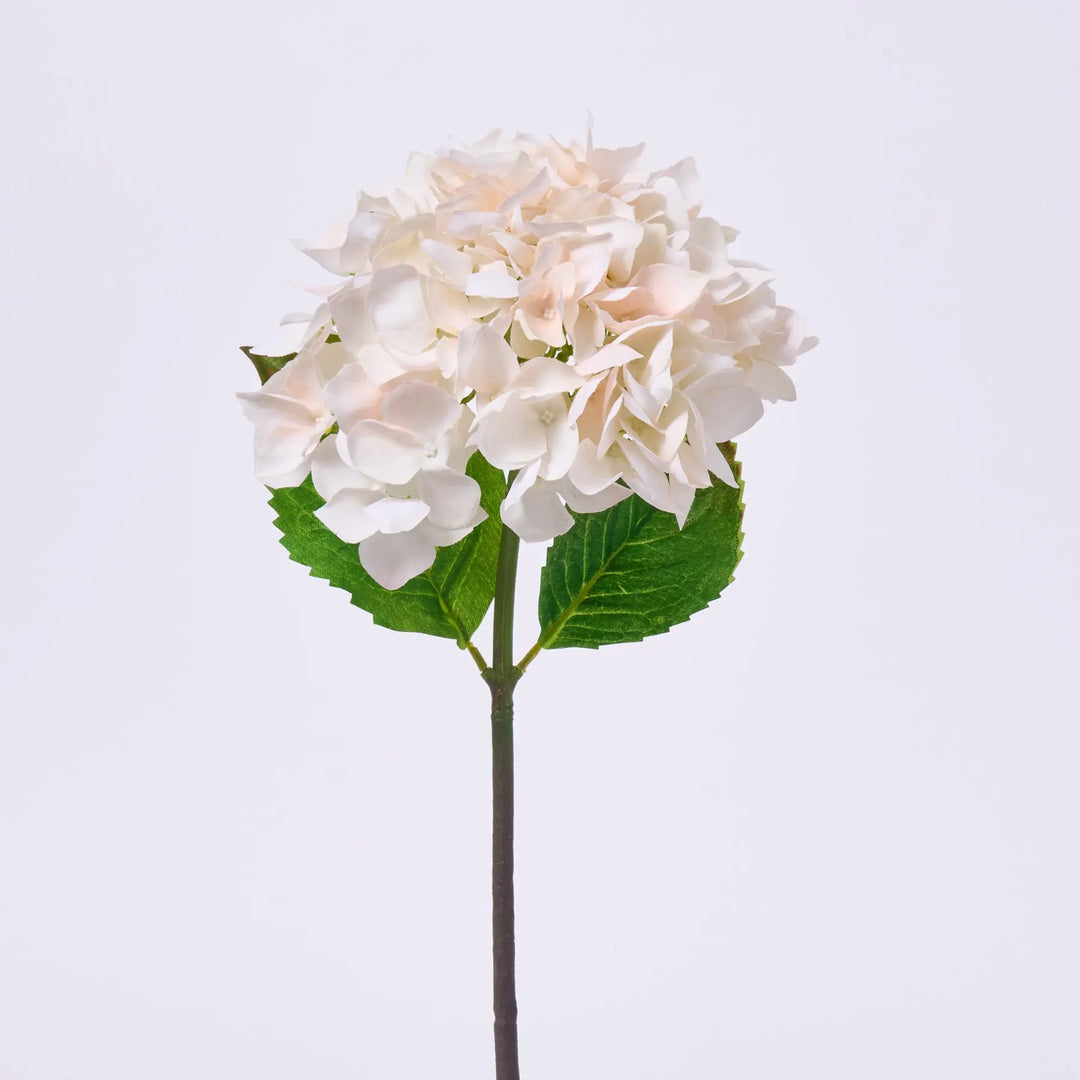 Real Touch Cream Garden Hydrangea Bloom Single Stem Faux Floral