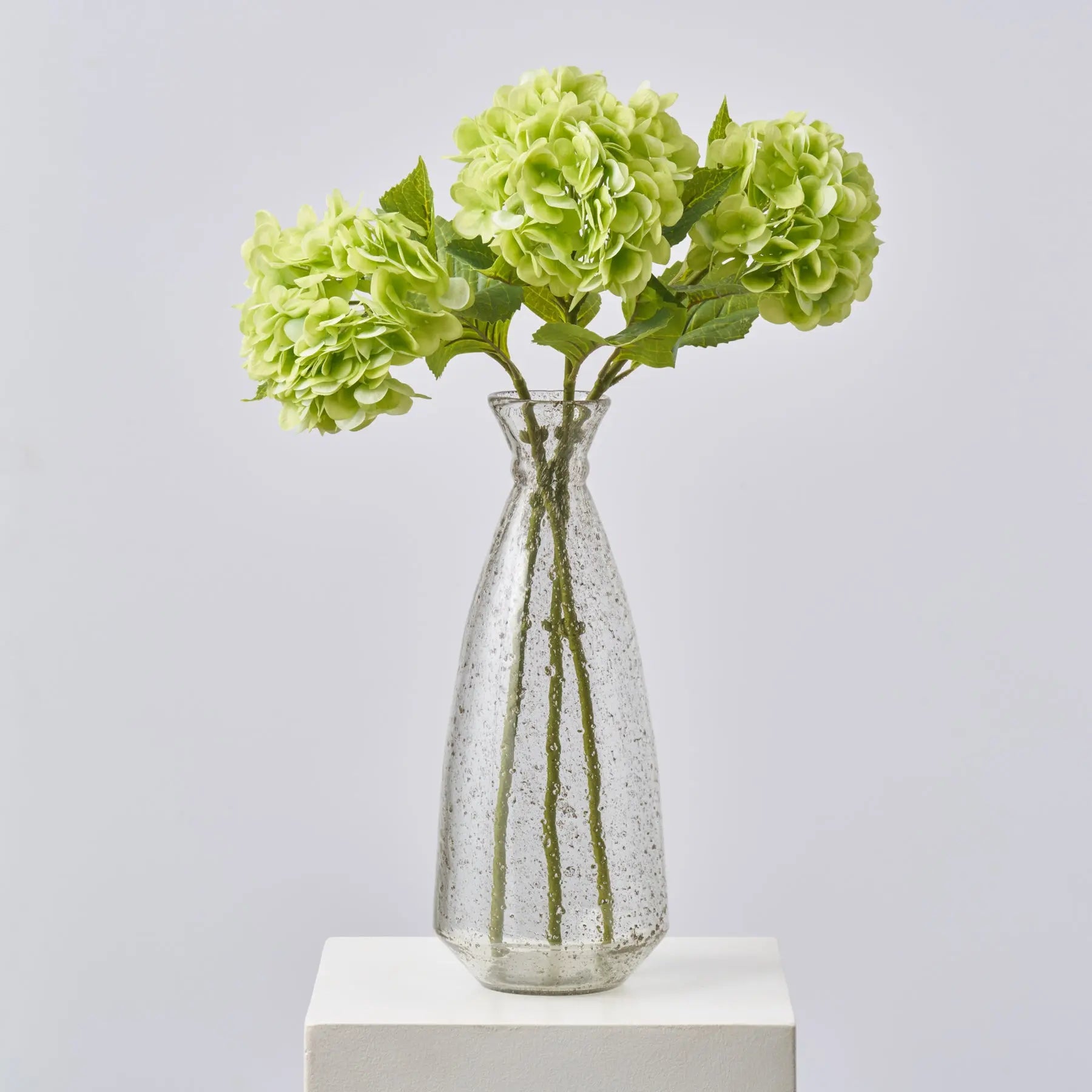 Real Touch Lime Green Hydrangea Bloom Single Stem Spray - 27