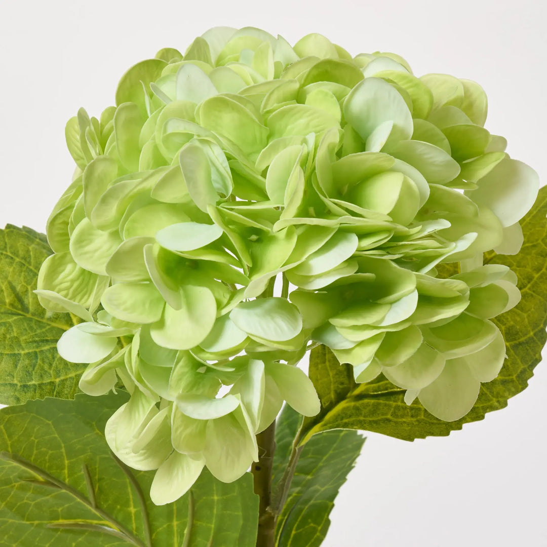花材セット グリーン  Ｎｏ．528 Real Touch Lime Green Hydrangea Bloom Single Stem Spray - 27