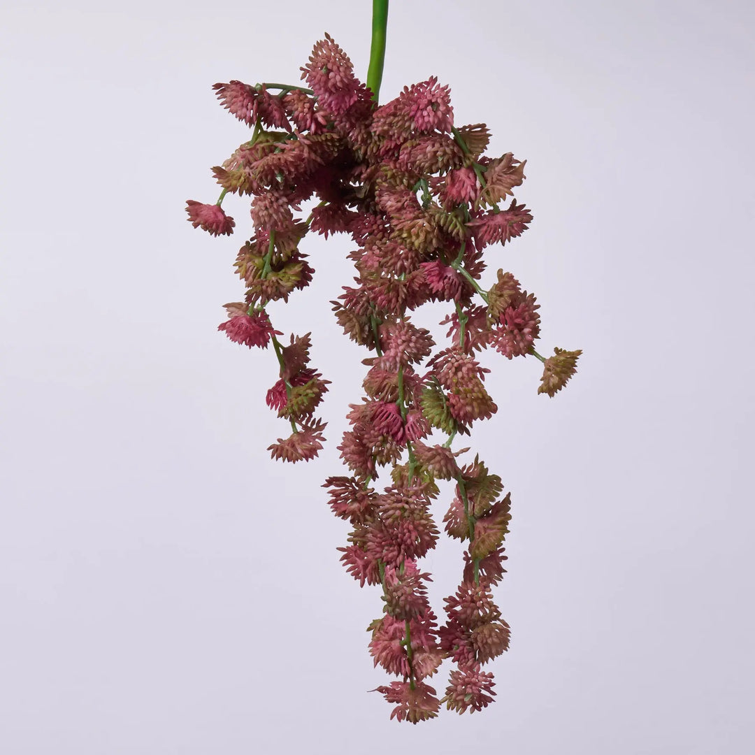 burgundy hanging plant Real Touch Burgundy Red & Green Sedum Leaf Faux Hanging Vine Pick – Darby Creek Trading