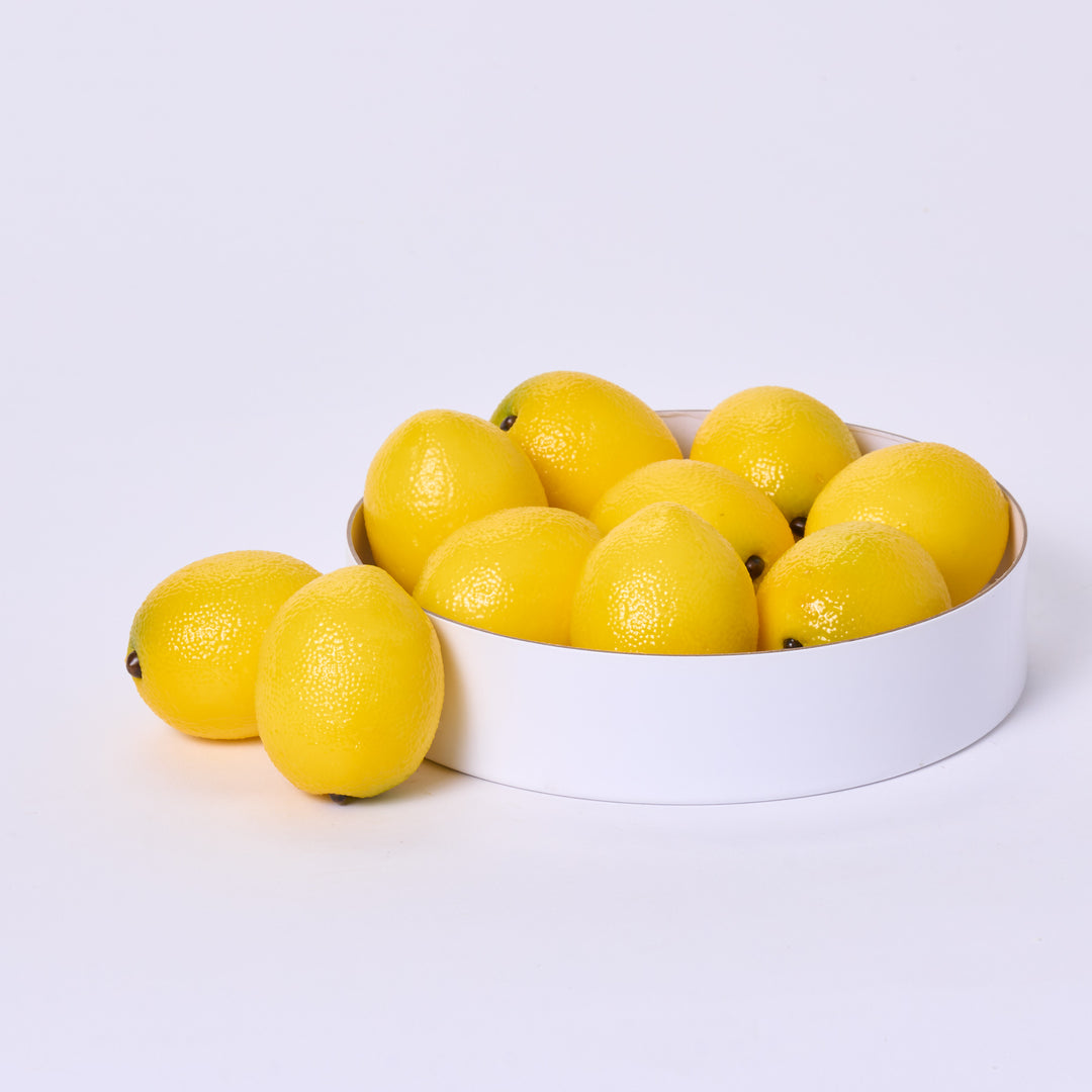 Orchard Fresh Decorative 10 Piece Bag of Faux Yellow Citrus Lemons