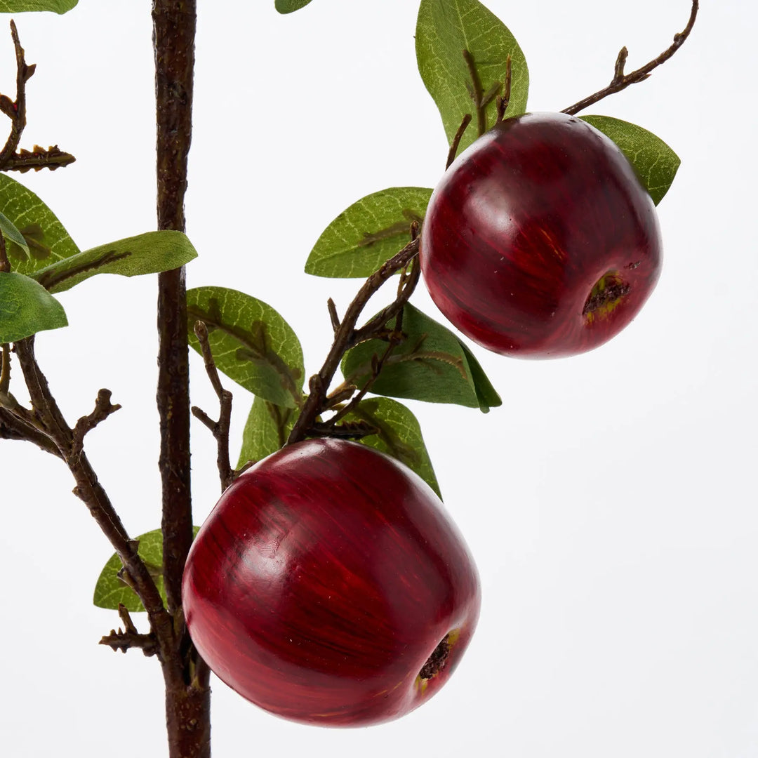 Lifelike Red Apple Fruit & Leaf Large Branch Spray - 37