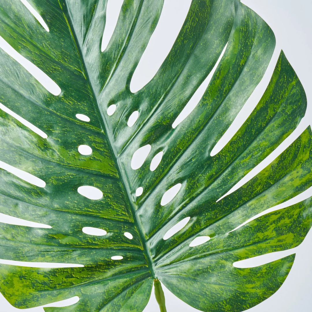 faux philodendron monstera Giant Faux Green Philodendron Monstera Leaf Everyday Greenery Tropical Stem
