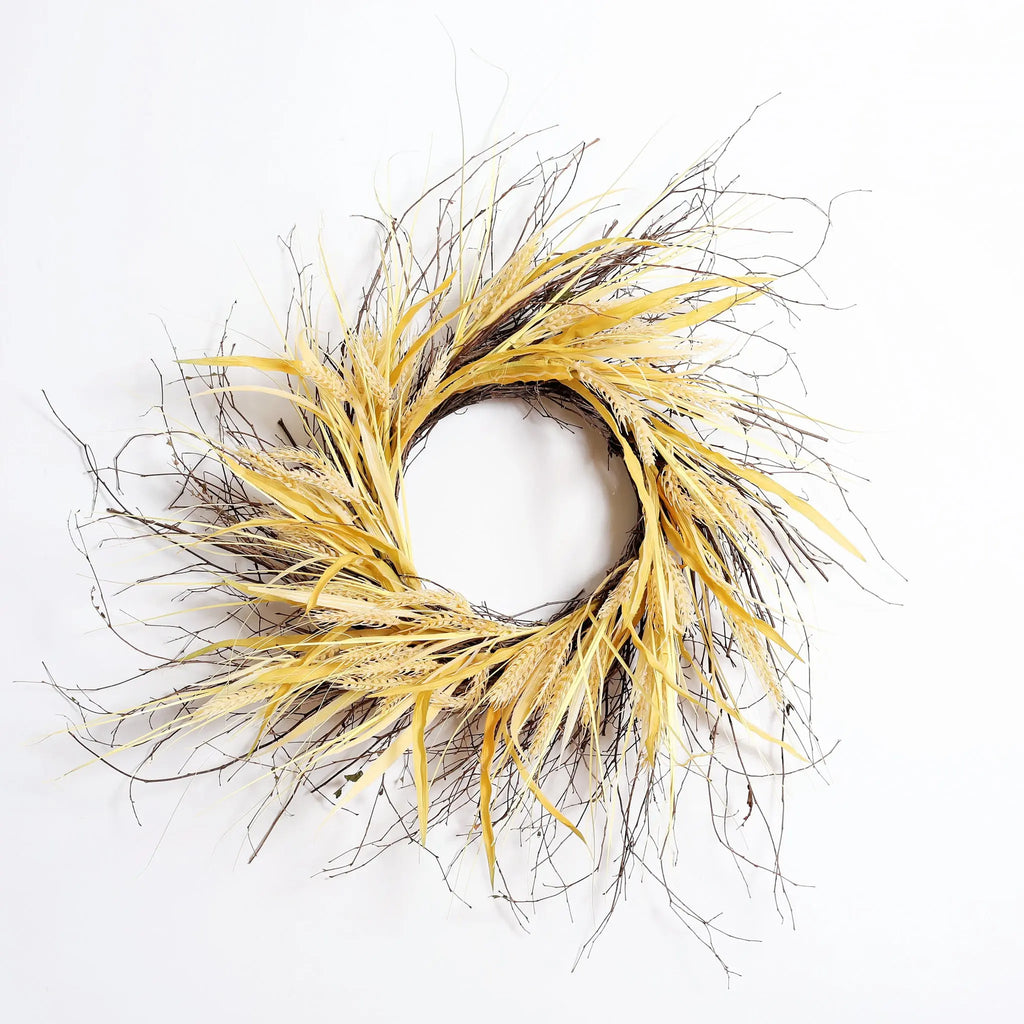 Darby Creek Trading Wheat & Birch Twig Wreath