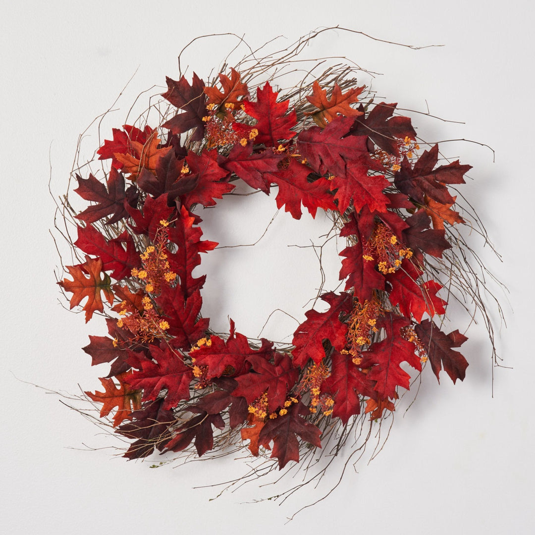 Vintage Hydrangea with Twigs Door Wreath
