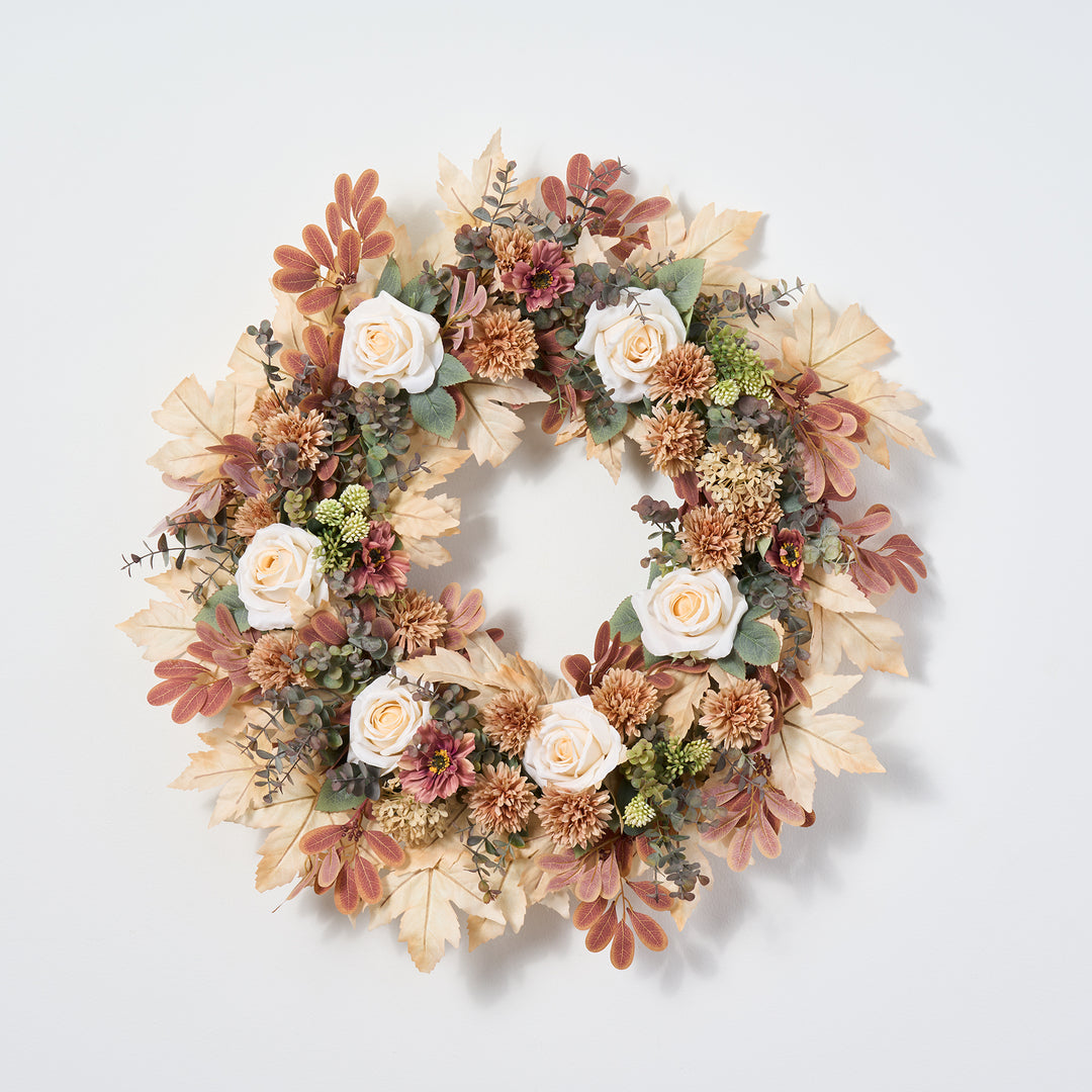 Autumn Dreams - Privet & Maple Leaf, Mocha Rose Cosmos