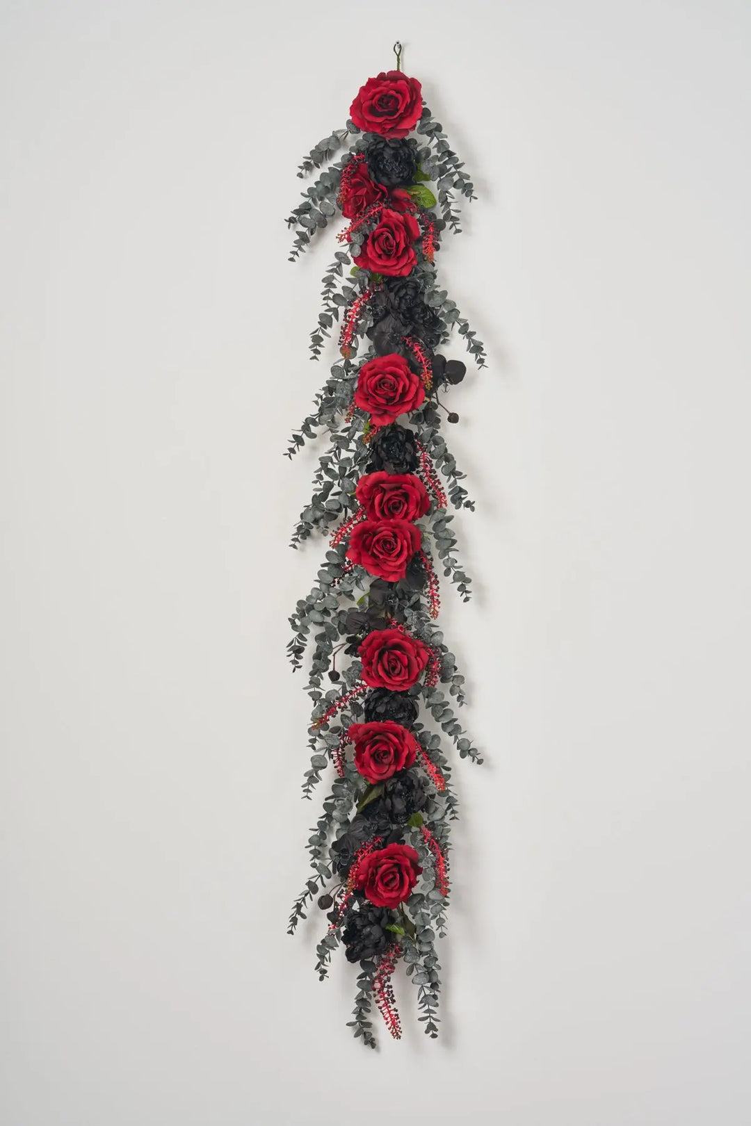 Gothic Romance - Red Queen Rose, Black Orchid & Peony, Pokeberry