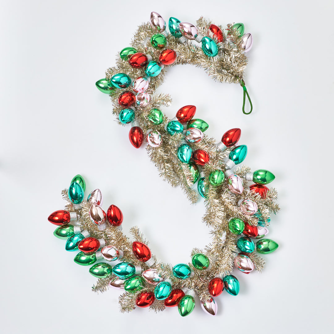 Razzle Dazzle Christmas - Gold & Silver Tinsel Garland with