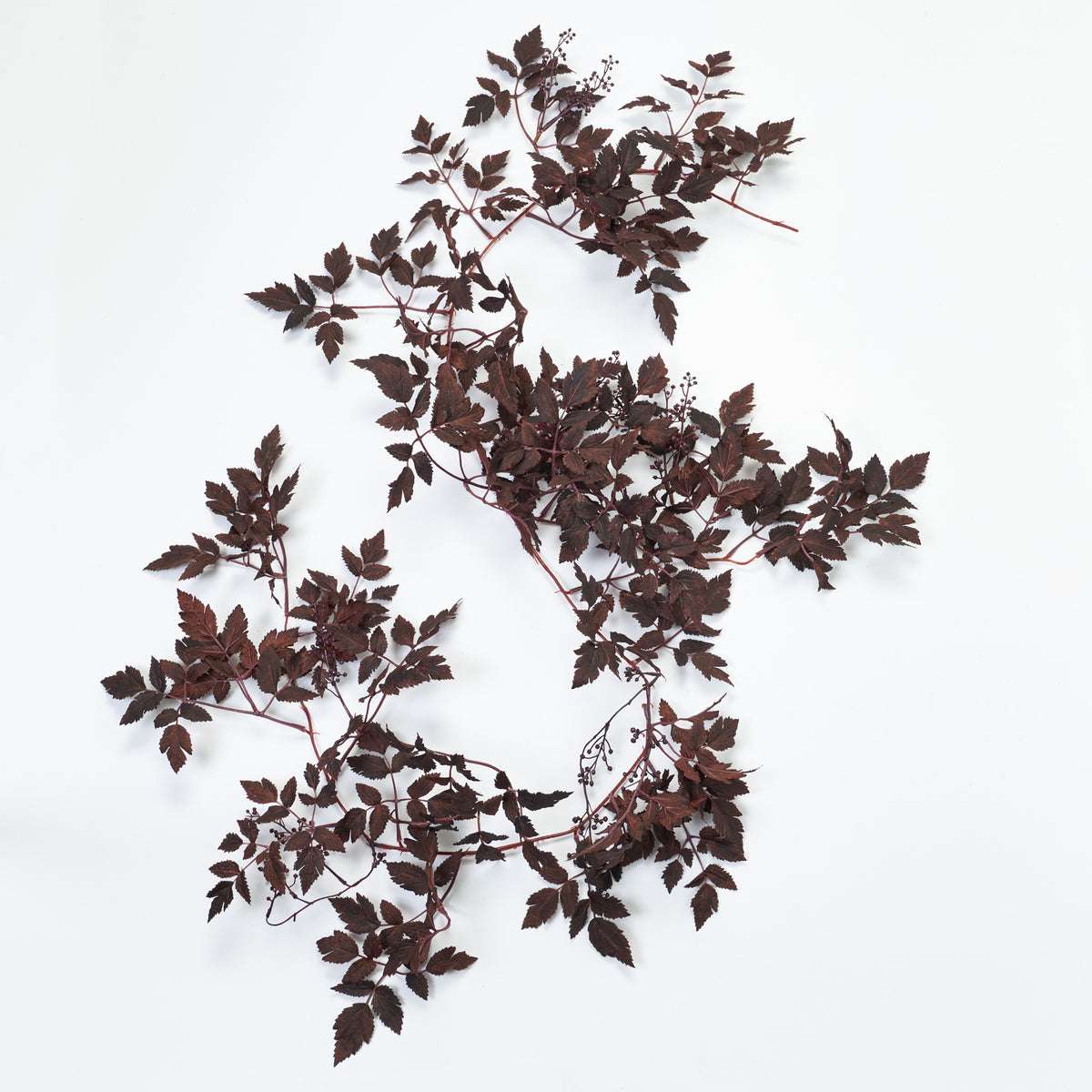 Dark Plum Cimicifuga Ramosa Leaf & Berry Mantel Garland Fall Centerpie ...