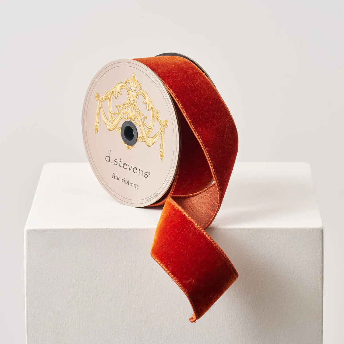 Burnt Orange Velvet Ribbon - 10 Yard Wire-Lined Fall – Darby Creek Trading