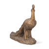 Large Bronzed Cameo Peafowl Peacock Statue Fall Luxury Home Decor