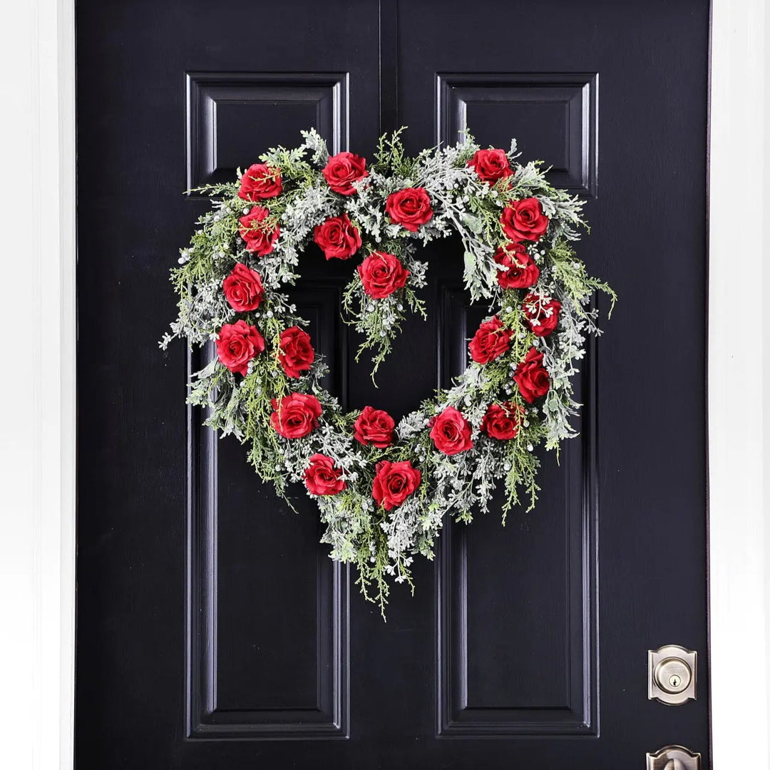 Red Rose Heart Valentine Wreath | Darby Creek – Darby Creek Trading