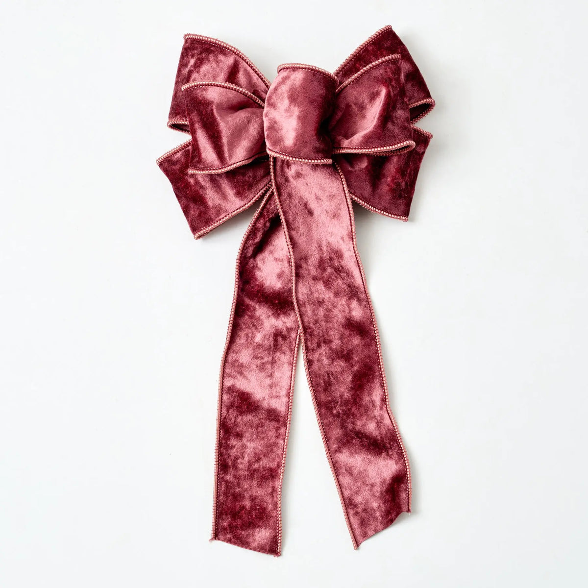 Plum Raisin Velvet Wire-Lined Hand-Tied Drape Loop Bow - Darby Creek ...