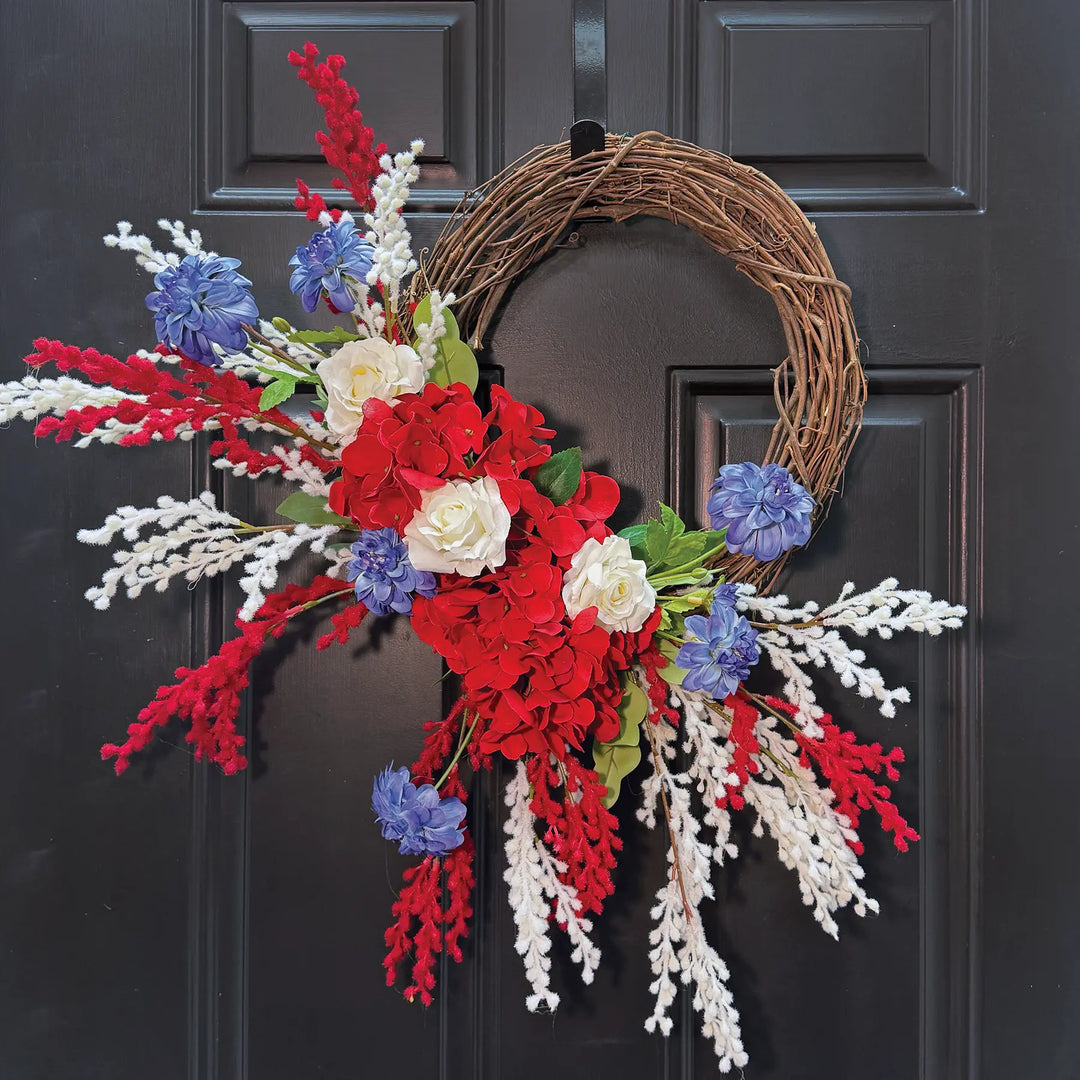 Star Spangled Patriotic Wreath - Handcrafted in Ohio USA | Red