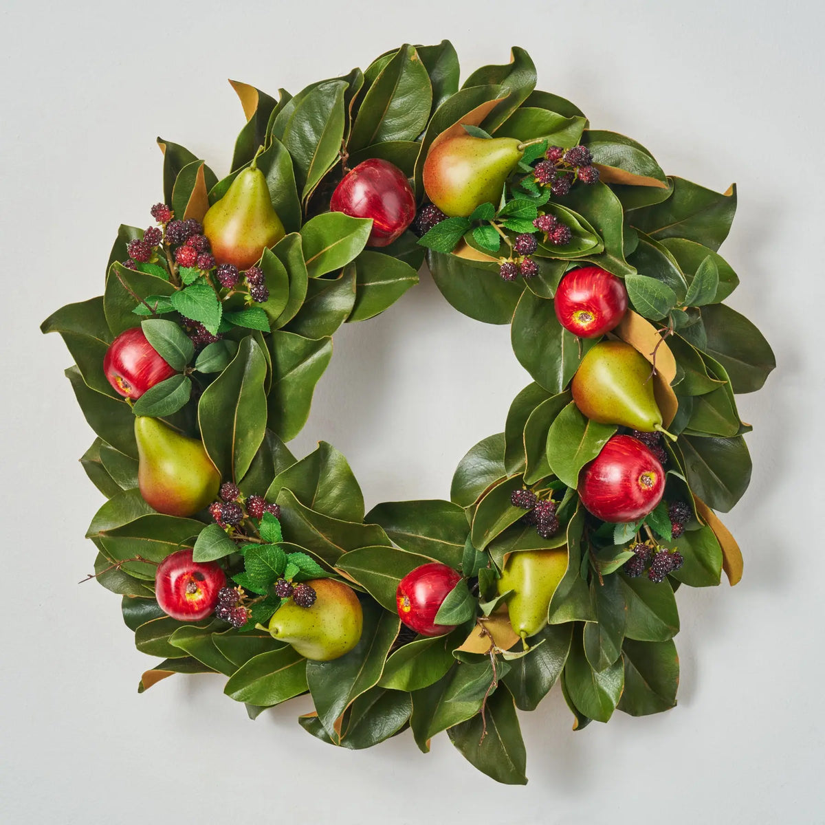 Usa Apple Raspberry Orchard Bounty Fruit Wreath - Handcrafted USA | Apples Pears ...