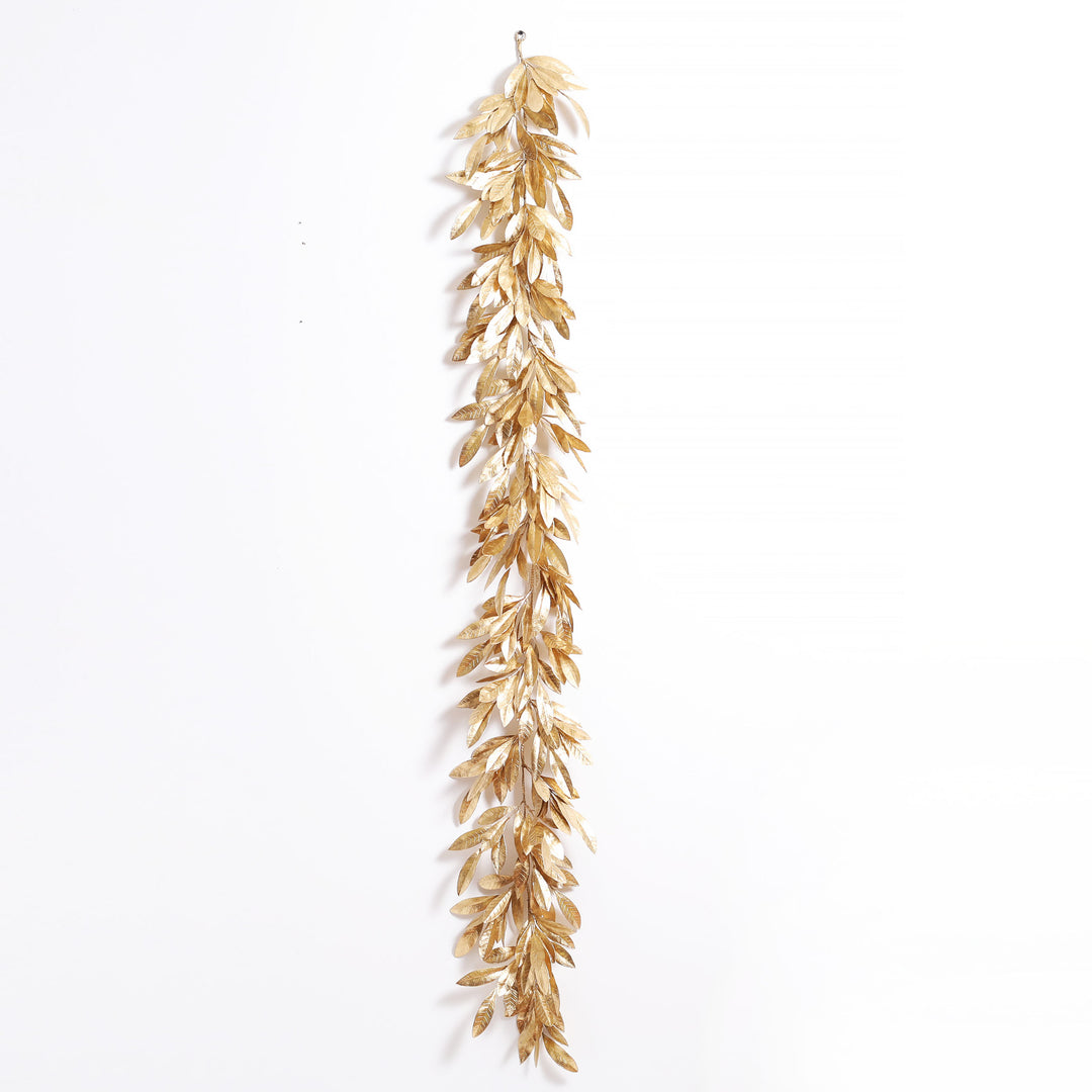 6?ftゴールドBayleafガーランド : Jutom Christmas Artificial Bay Leaf Garland Decorative