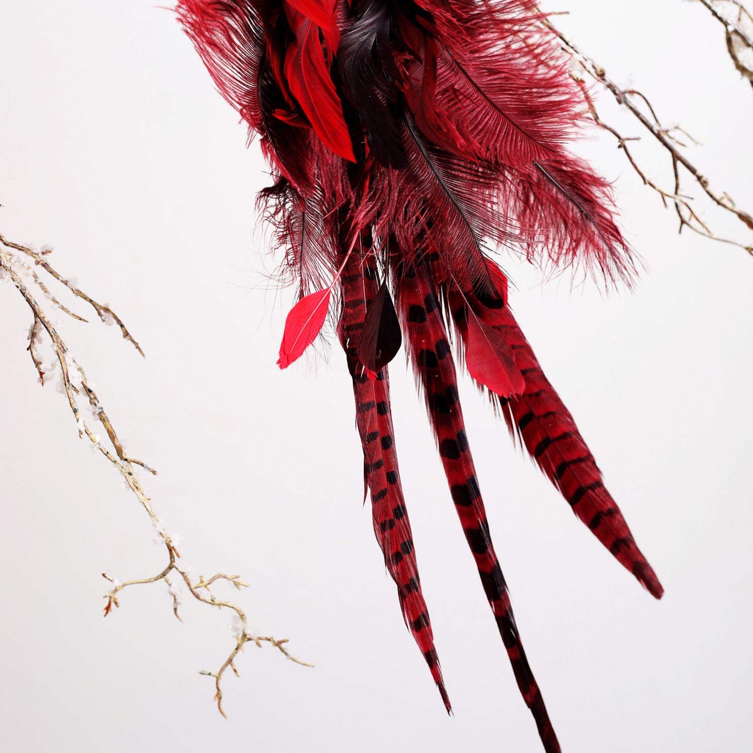 Red Feather Ostrich Plume or Drab - Ronjo Magic