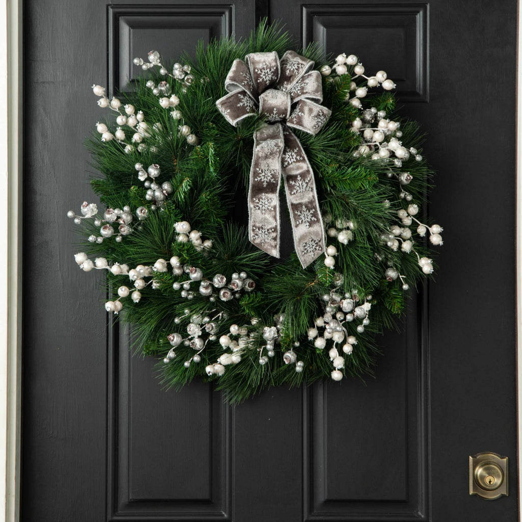 Bells for Wreaths Large Front Door Wreath Christmas Door Wreath Metal Heart  Wreath Lighted Garland for