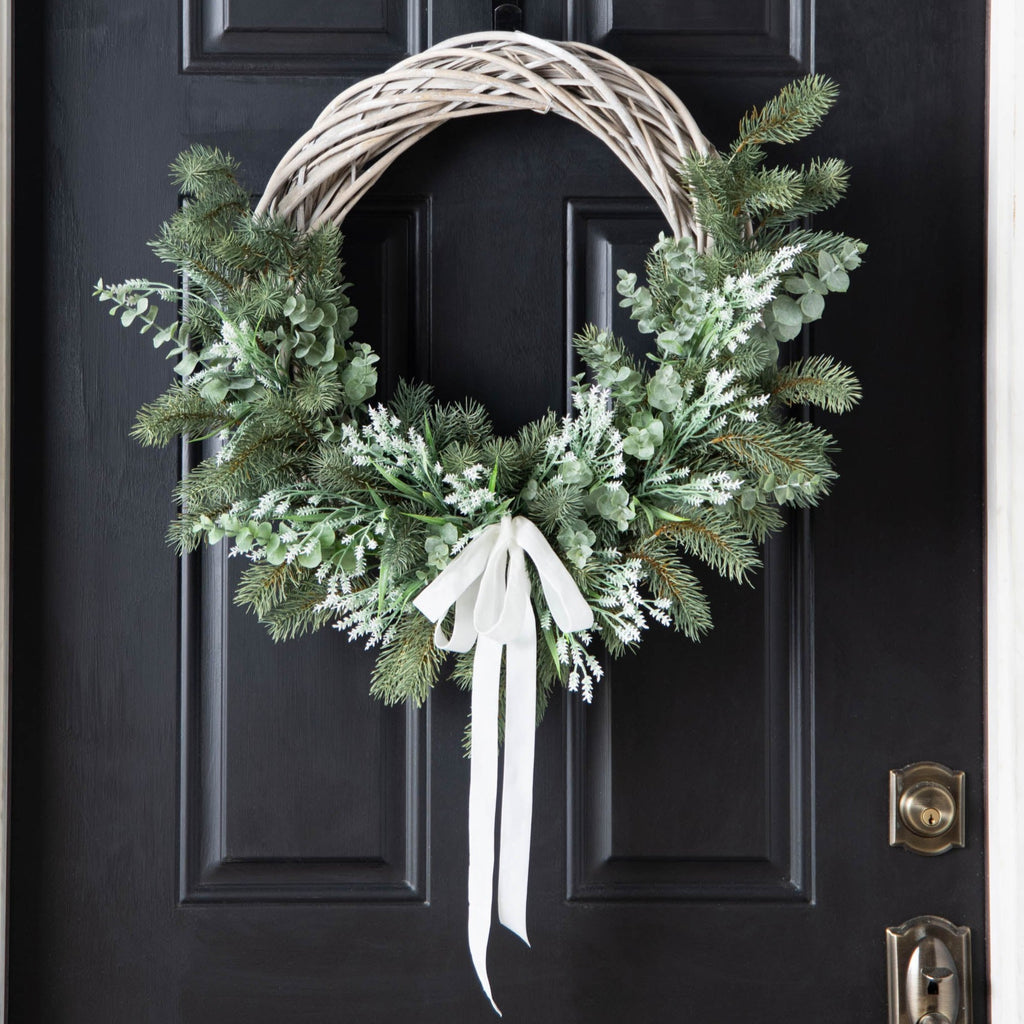 White Christmas Tree Wreath, Winter Wonderland Tree Front Door Decor, –  KatsCreationsNMore