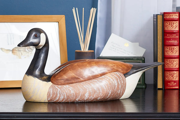 Hand Carved Canadian Goose Premier Wooden Decorative Decoy - Darby