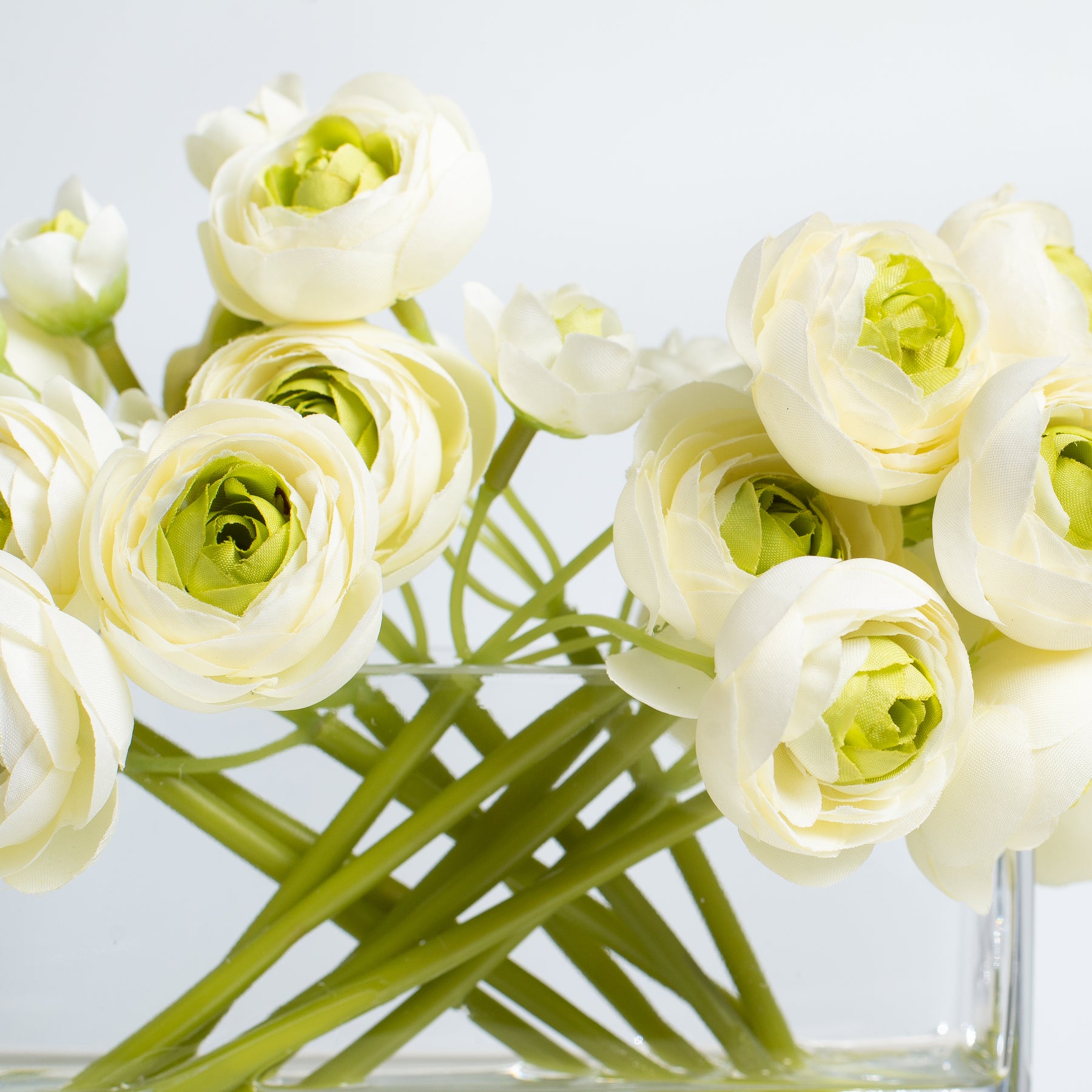 Whtie Ranunculus White Ranunculus Centerpieces