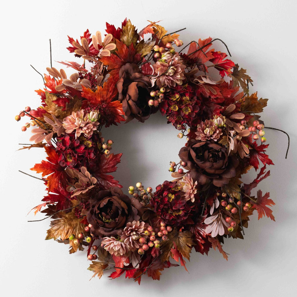 Dried Look Translucent Bleached Lunaria All Seasons Fall Wreath