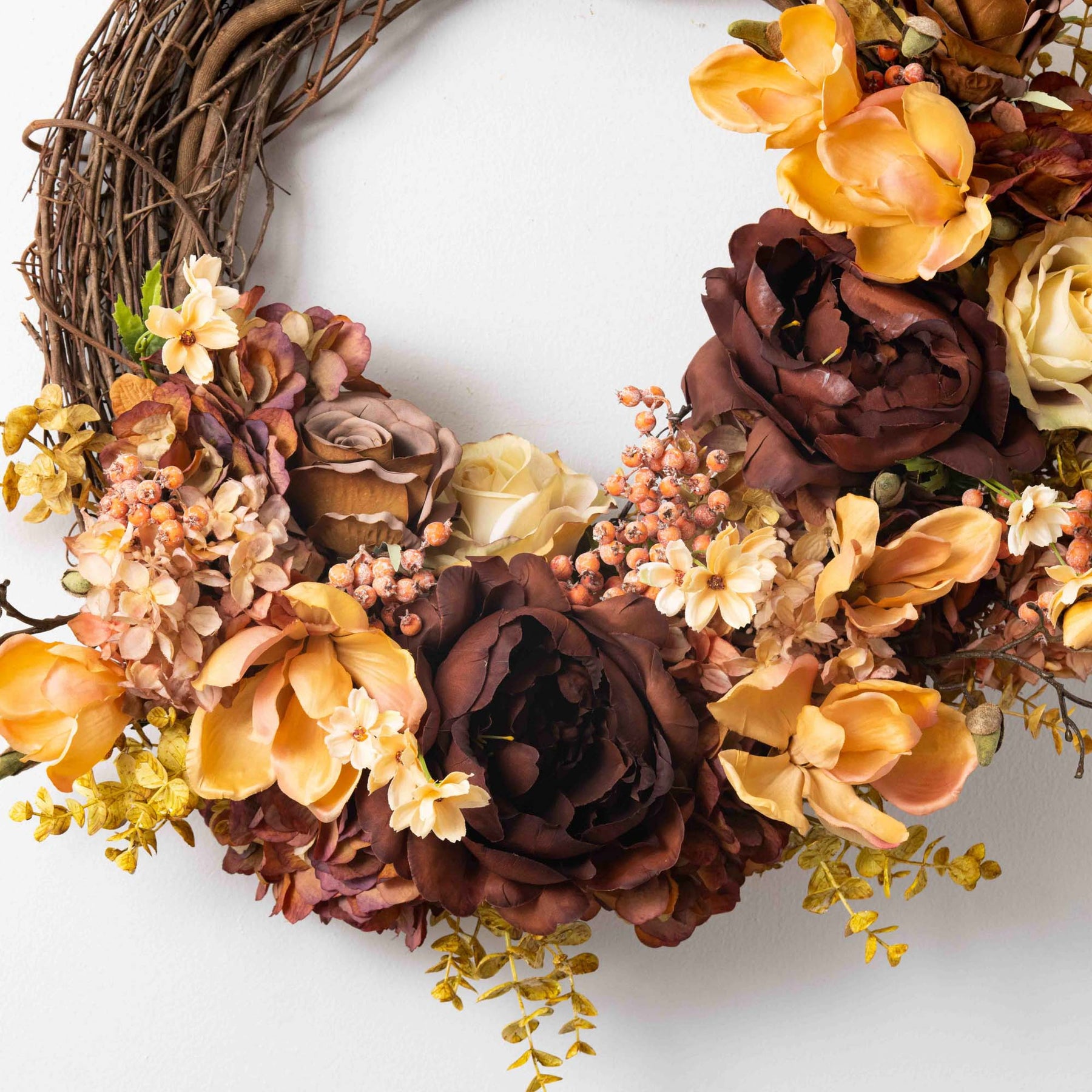 Fall Peony and Pumpkin Wreath, Autumn Year Round Wreaths for Front Door,  Artificial Autumn Front Door Wreath Christmas Thanksgiving Wreath for Home  Farmhouse Decor and Festival Celebration 