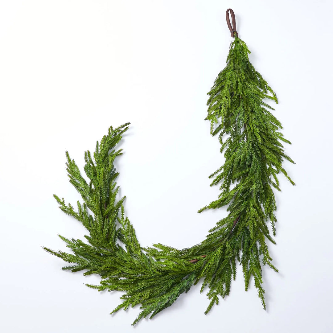 Watayo 4 stuks Kerst Norfolk Pine Slinger - 15 cm Dichte Real