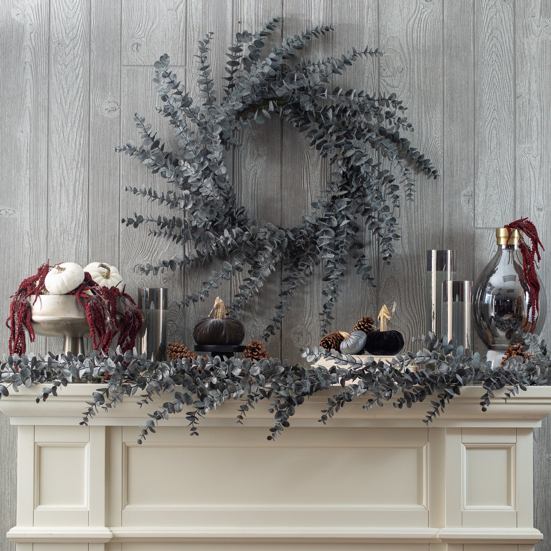 Waterproof White Winter Berry Christmas Mantle Garland Holiday Table R –  Darby Creek Trading