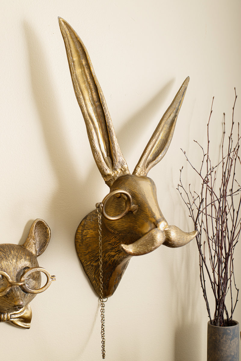 Eric the Hare Bronzed Wall Mount - Whimsical Animal Decor | Eric ...