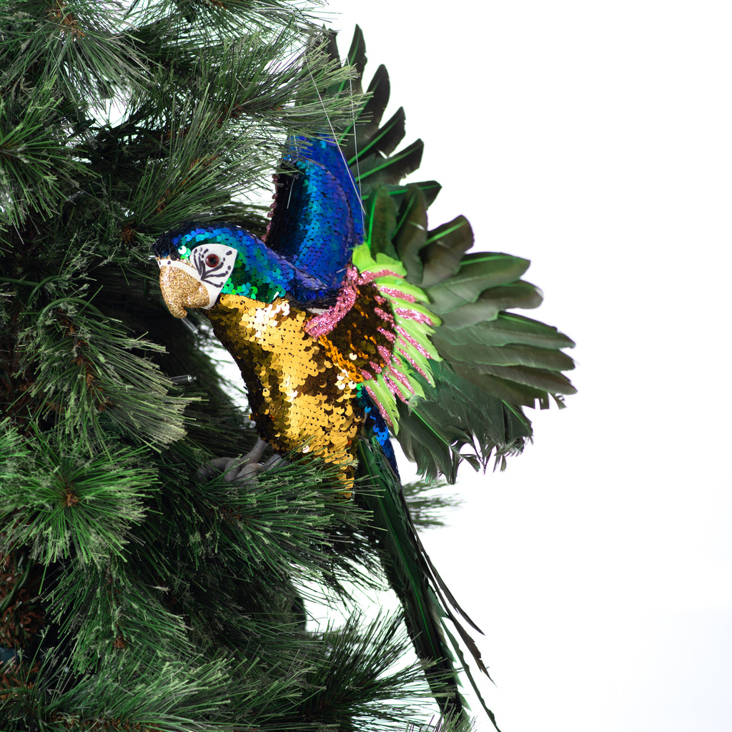 The Champagne Gold Christmas Tree Topper Bow - Crested Perch