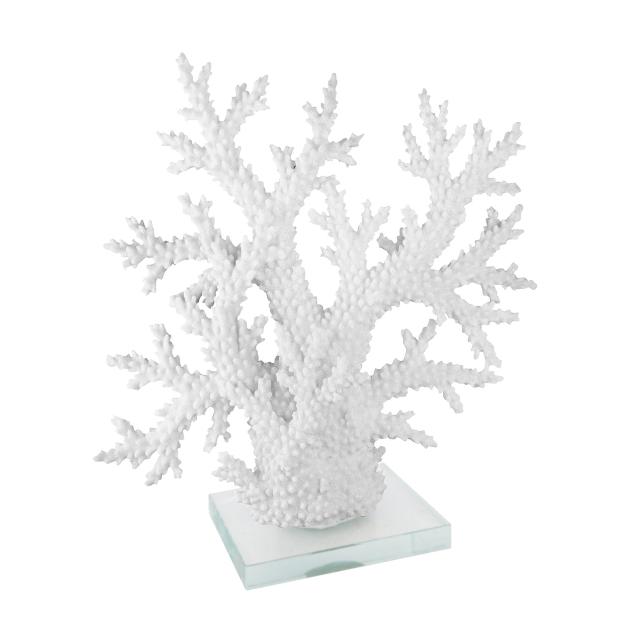 Nautical White Faux Coral Standalone Centerpiece Sculpture Decor