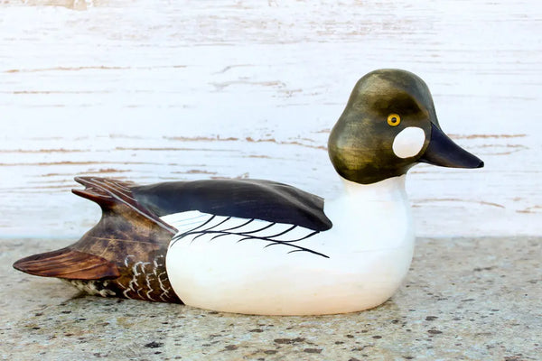 【お買取成立】ヘレンド Two Ducks（二羽のカモ） Hand Carved Goldeneye Duck Drake Premier Full Size Wooden