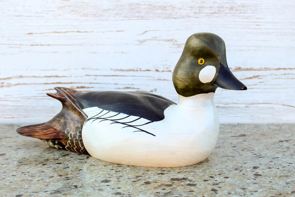 ドレイク　sp Goldeneye Drake Hand Carved Wooden Decoy | Darby Creek – Darby