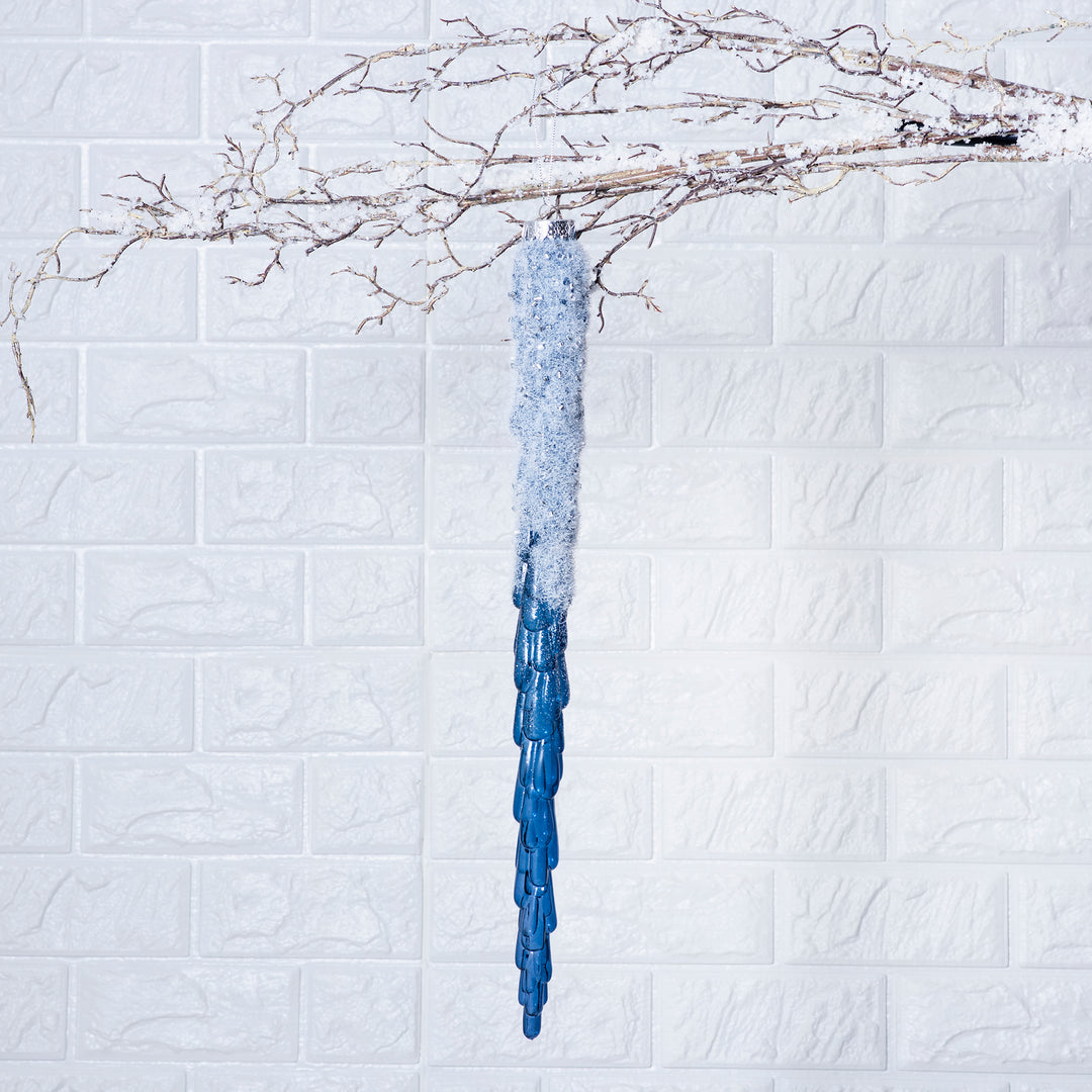 Icy Snowy Midnight Blue Icicle Christmas Ornament- 2 Size Options – Darby  Creek Trading, image size:1080x1080