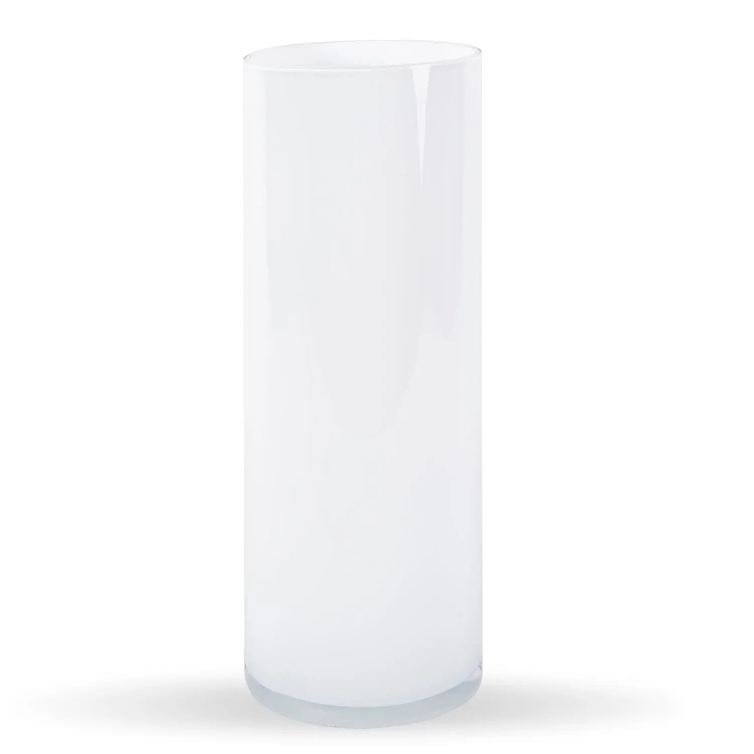 Modern Tall White Round Cylinder Glass Vase – Darby Creek Trading