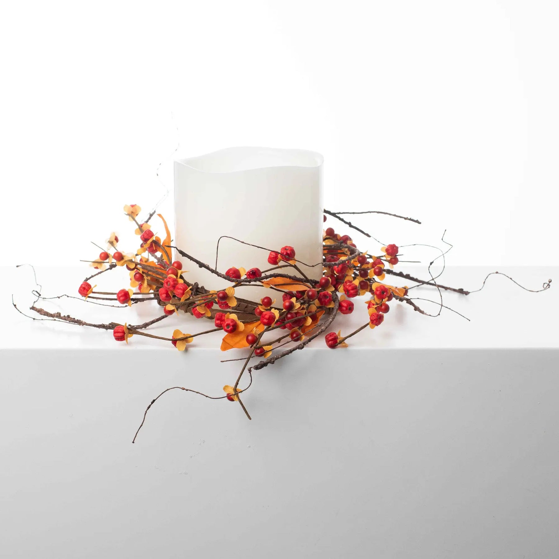 Gisela Graham Autumn Berry and Leaf Candelabra