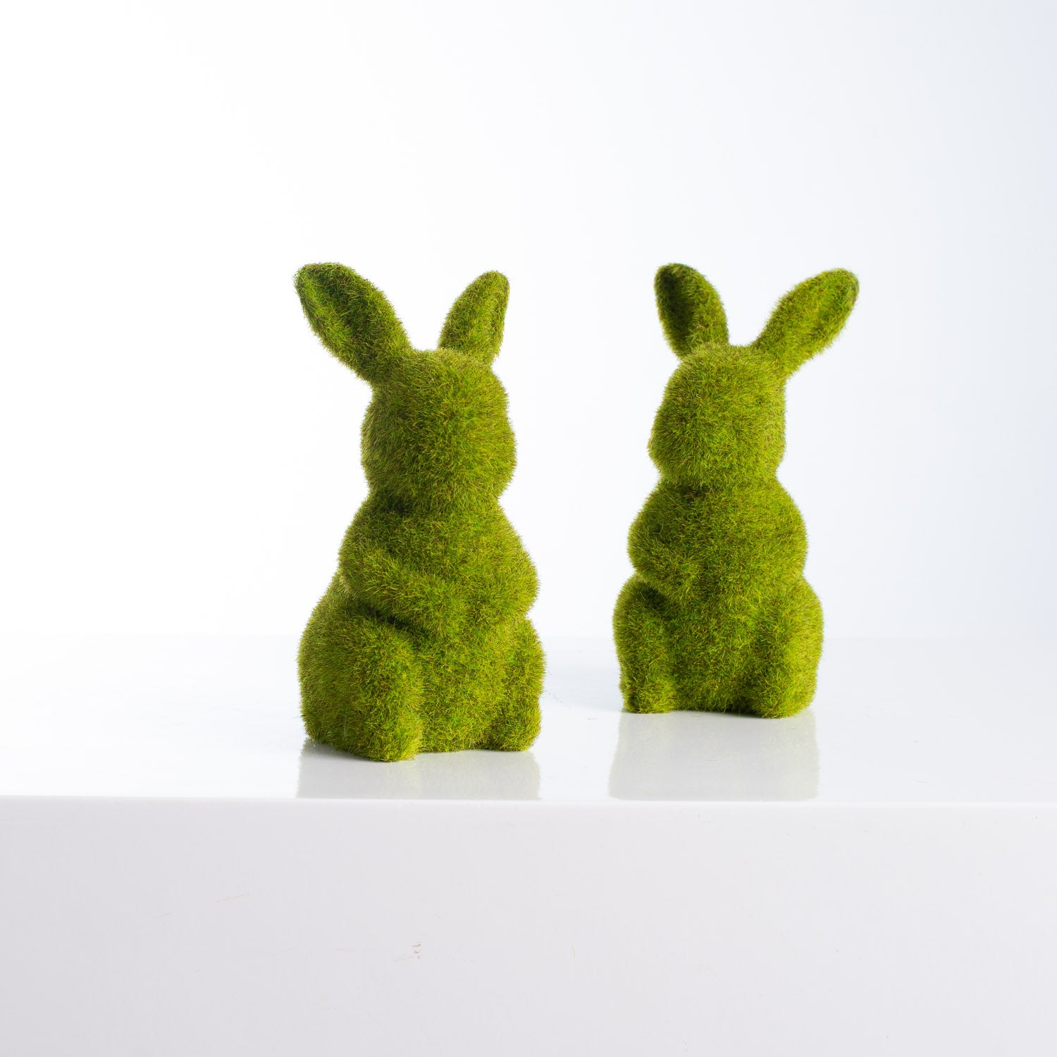 Moss Covered Standing Bunny Rabbits Easter Tabletop Decor - Set of 2 ...