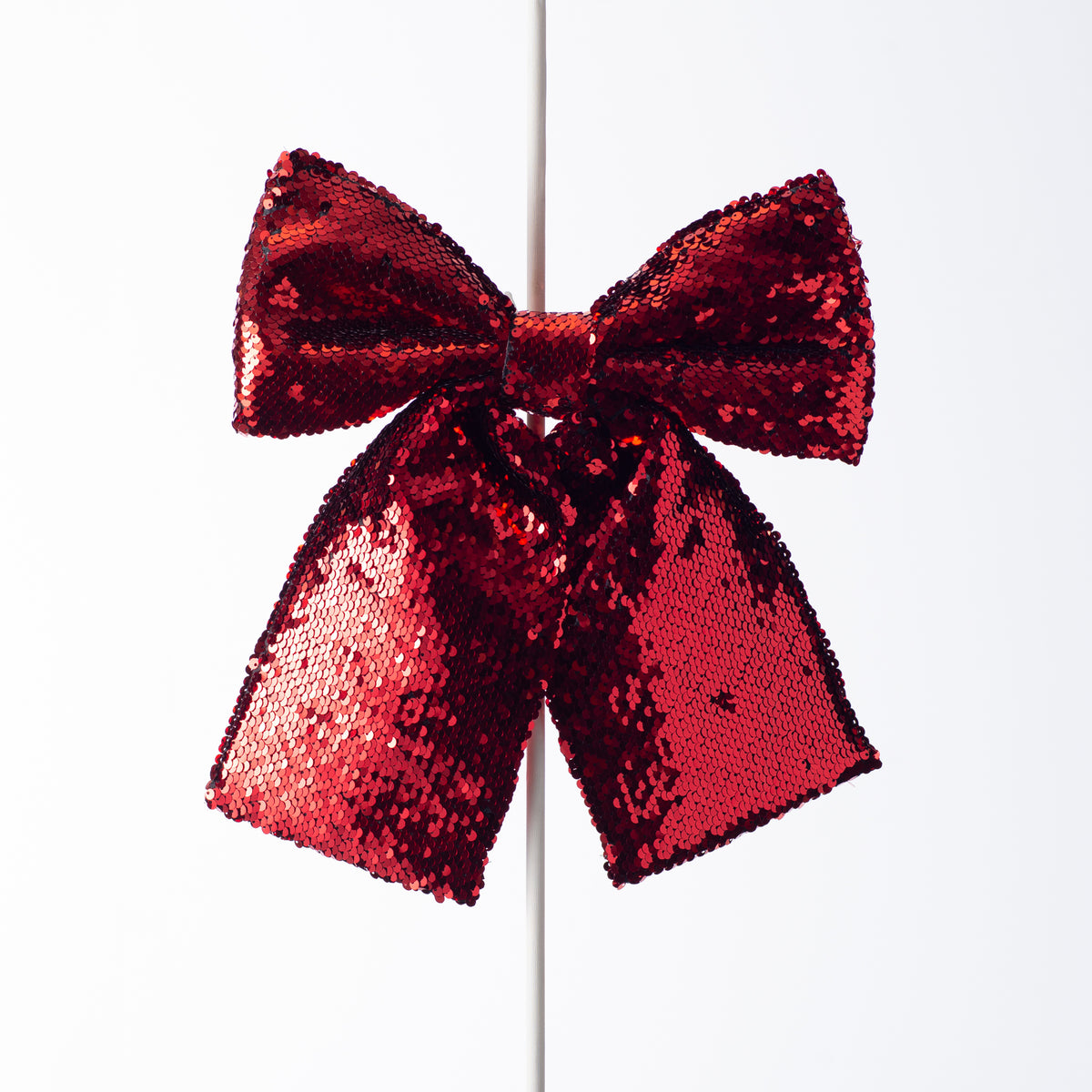 Ruby Red Clip-On Lux Christmas Sequin Holiday Bow – Darby Creek Trading