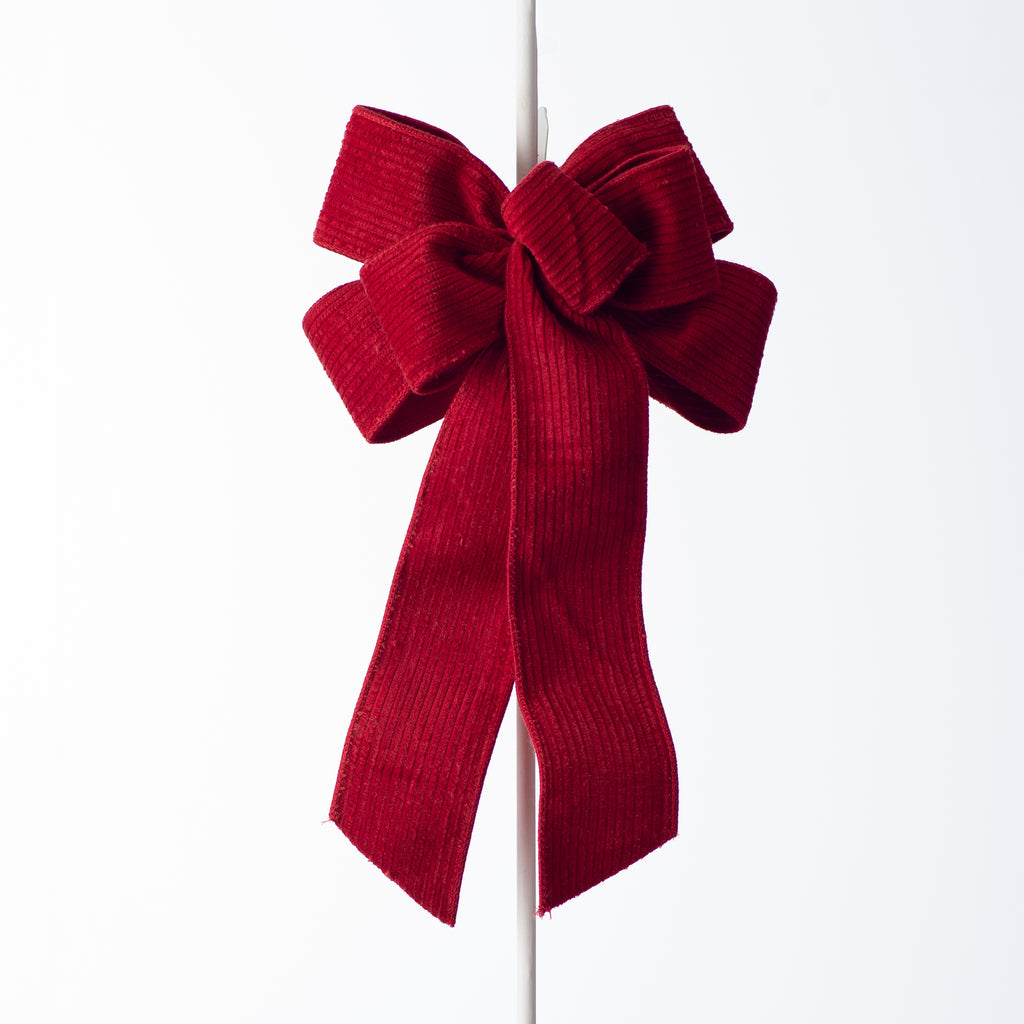 Heirlooms Bows Linen Ribbon Bow, Red