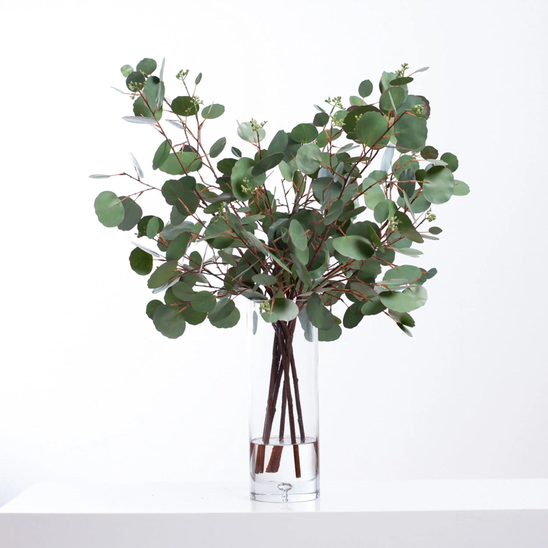 Real Touch Eucalyptus Arrangement In Large Glass Vase Darby Creek Trading real-touch-eucalyptus-arrangement-in-large-glass-vase-darby-creek-trading
