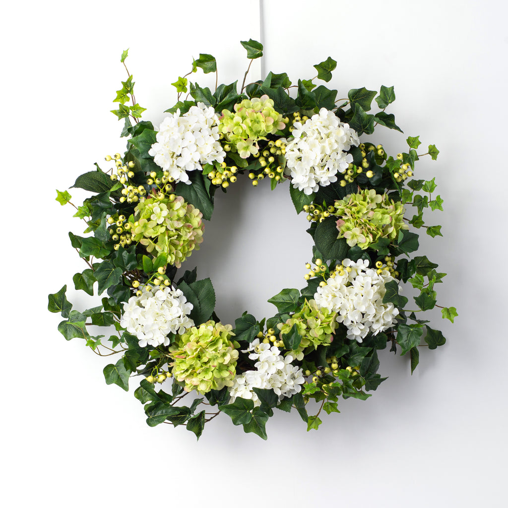 Spring Wreath Wedding Ivory, White, Wreath Green Cream Everyday