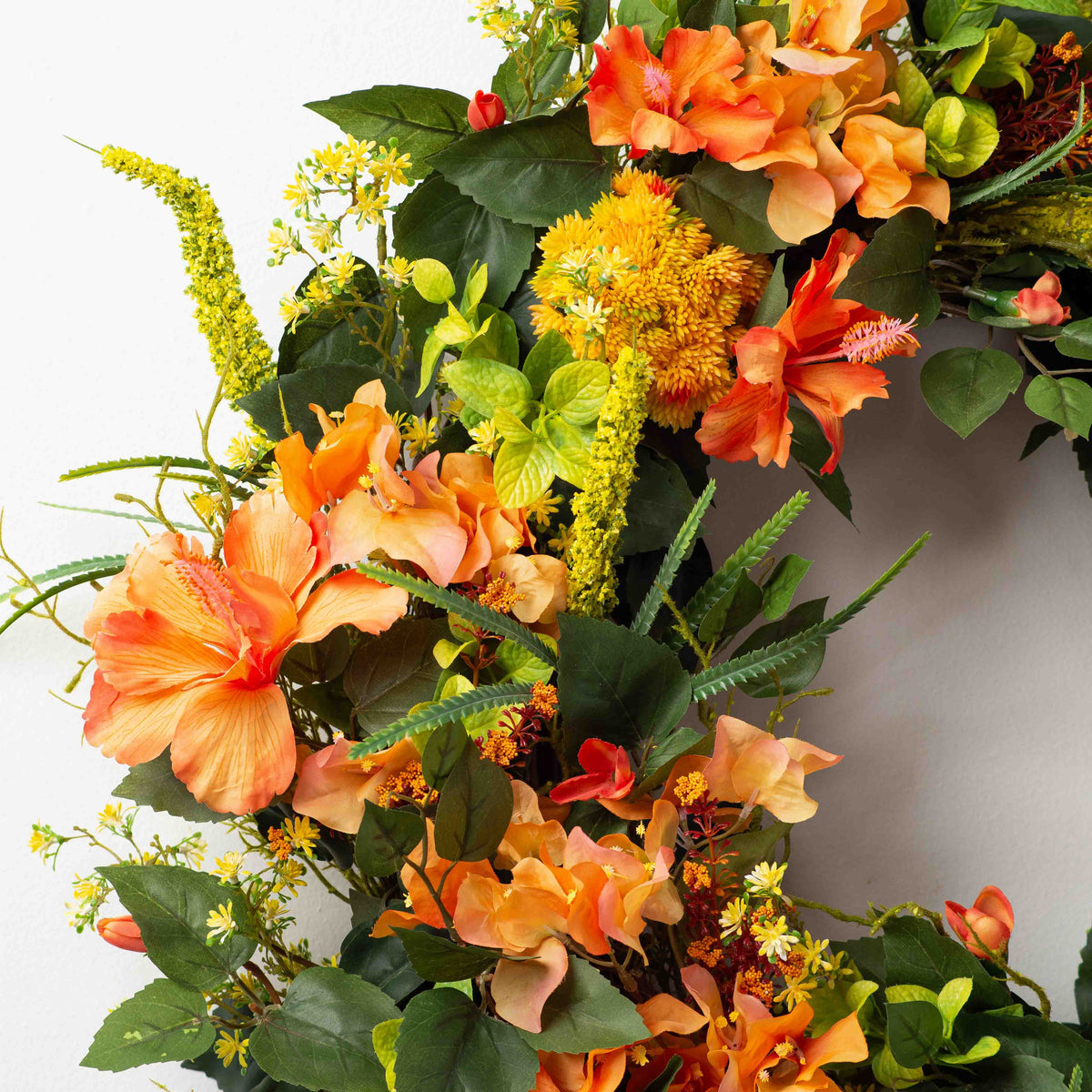 Tropical Vibes - Orange Hibiscus, Bougainvillea & Sedum Summer Front D ...