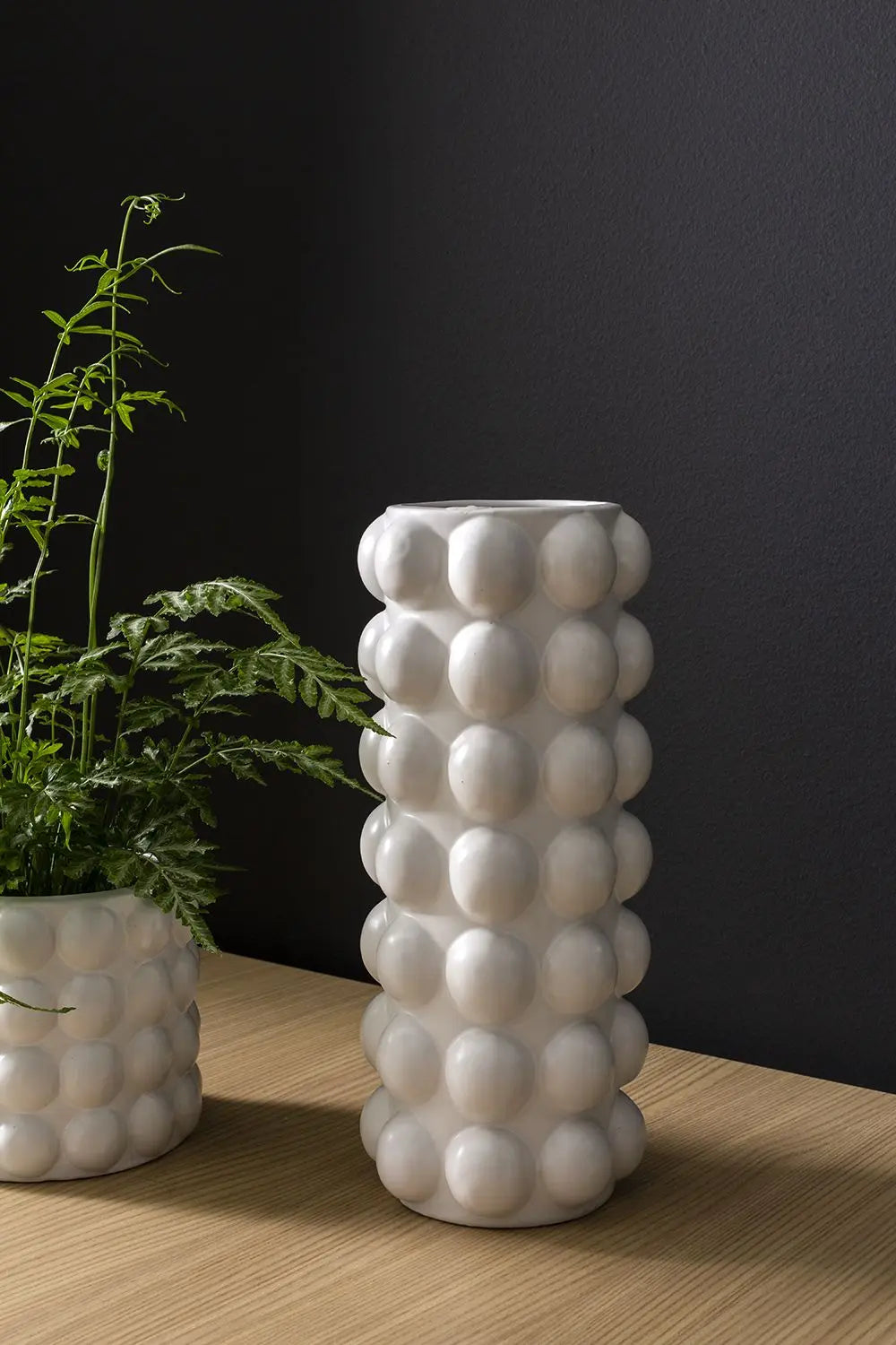 Matte White Modern Ceramic Bubble Vase Pot