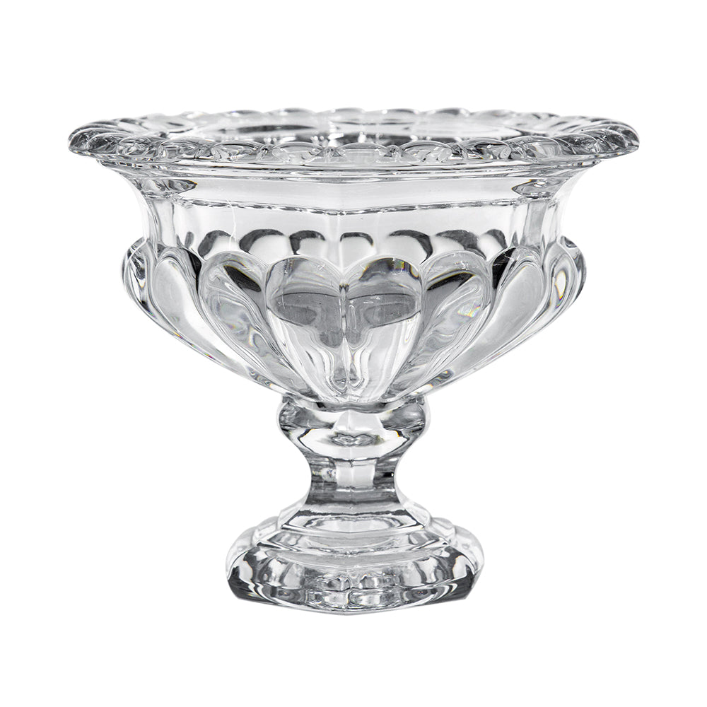 Clear Crystal Glass Beaded Pedestal Decorative Vase – Darby Creek Trading