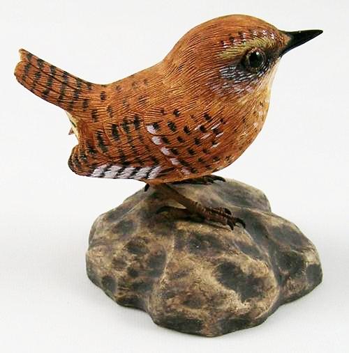 Winter Wren - Hand Carved Wooden Bird – Darby Creek Trading